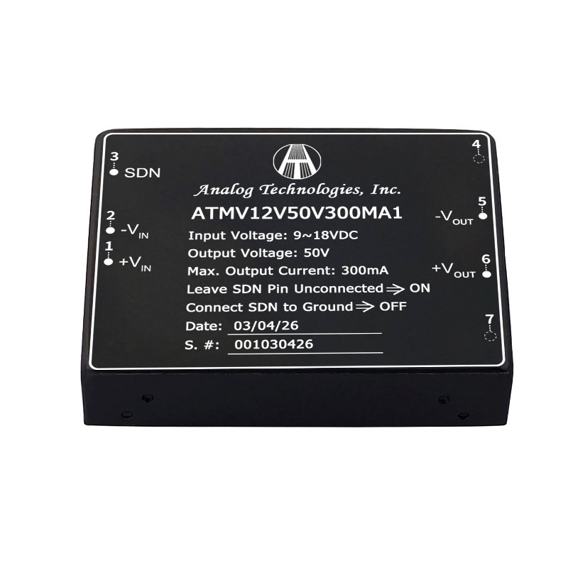 15W Isolated DC-DC Power Module ATMV12V50V300MA1