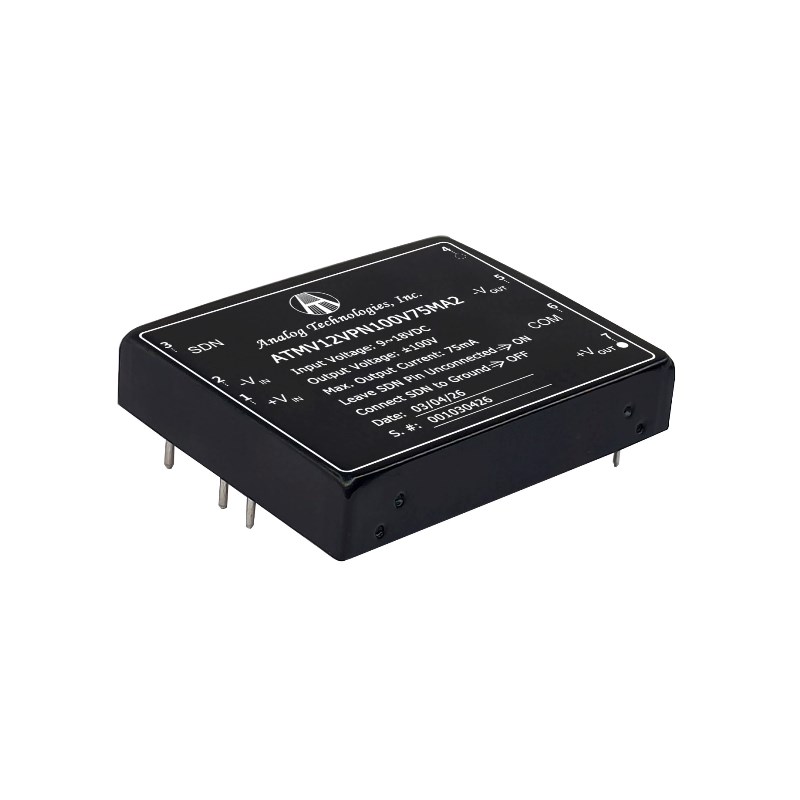 15W Isolated DC-DC Power Module ATMV12VPN100V75MA2