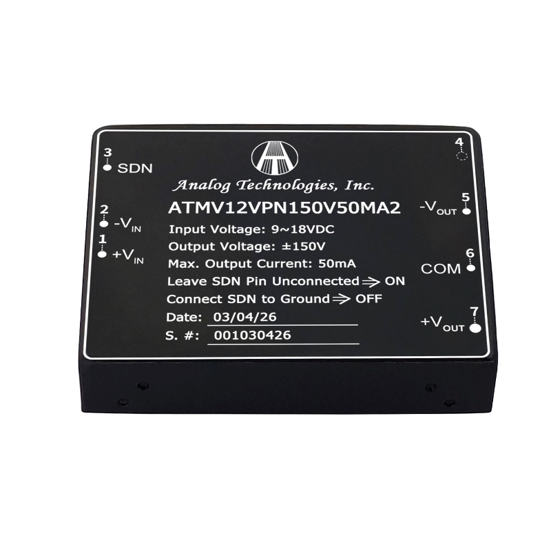 15W Isolated DC-DC Power Module ATMV12VPN150V50MA2