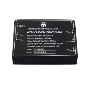 15W Isolated DC-DC Power Module ATMV24VPN150V50MA2