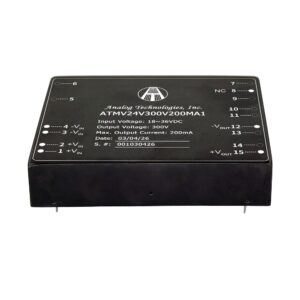 60W Isolated DC-DC Power Module ATMV24V300V200MA1